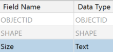 Add field called Size Add field called Size