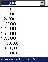 ArcMap scale list ArcMap scale list